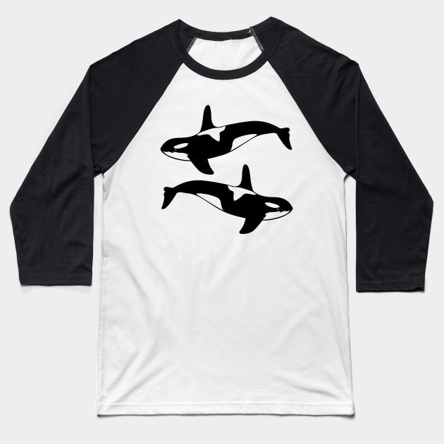 killer whale Baseball T-Shirt by Polli